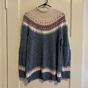 Oversized LLBean Sweater - Turtleneck Mock Neck